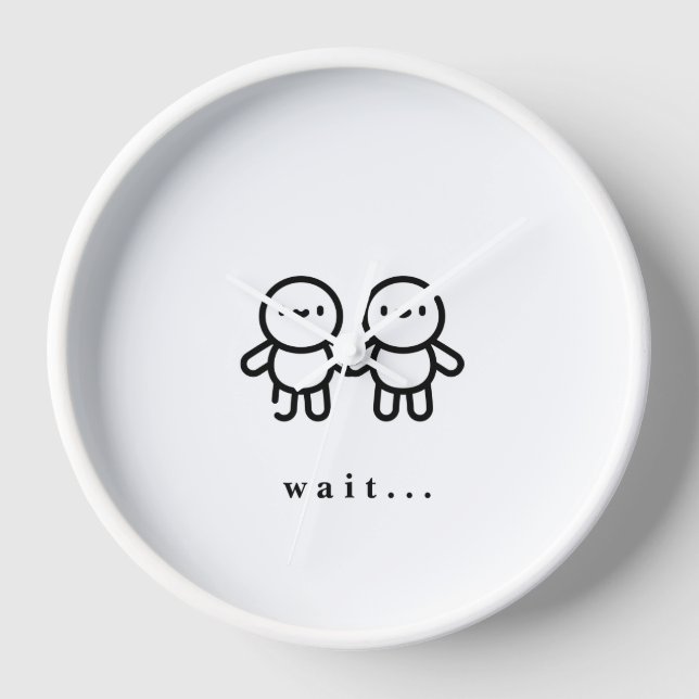 Wanduhr, 10" Rundholzrahmen Uhr (Vorderseite)