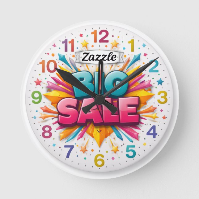 Wanduhr, 8" Runde Acryl Wanduhr (Vorderseite)