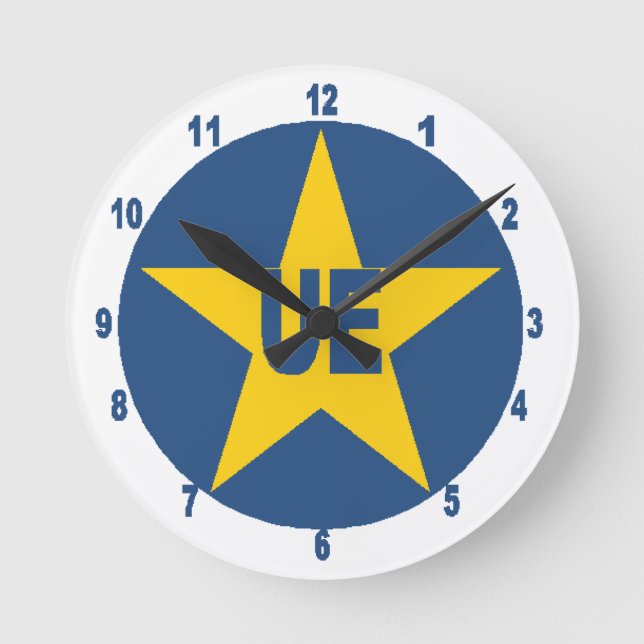 Wanduhr aus Acryl, rund EU-Medium (Vorderseite)