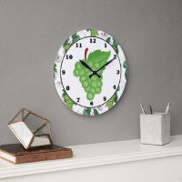 Wanduhr aus grüner Traube