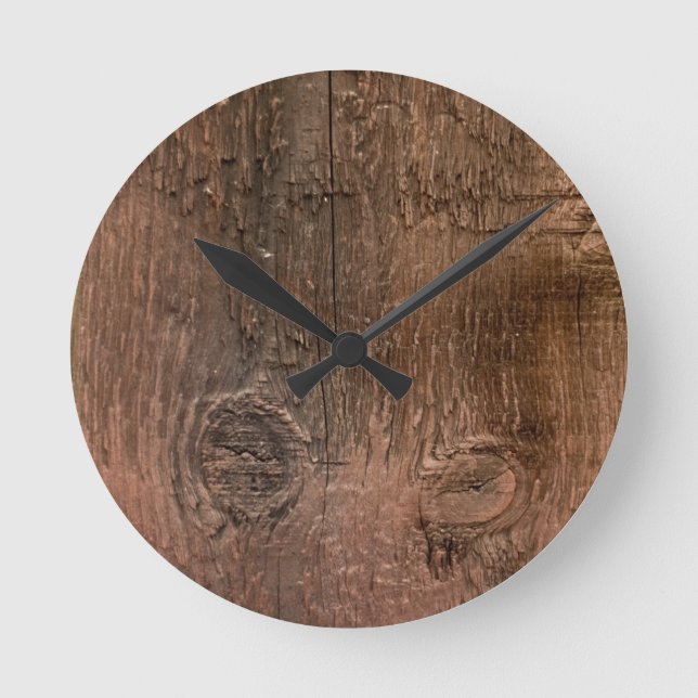 Wanduhr des hölzernen Brettes (Vorderseite)