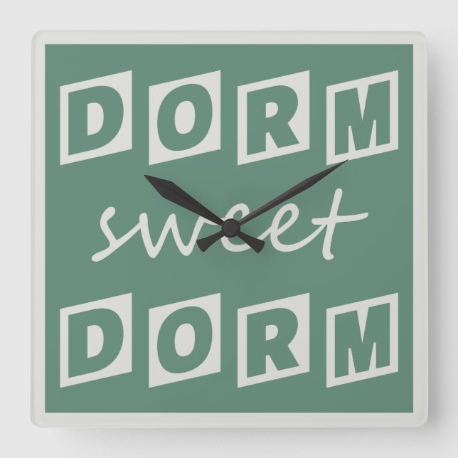 Wanduhr "Dorm Sweet Dorm" (Vorderseite)