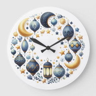 Wanduhr-Eid Mubarak Kranz Wanduhr