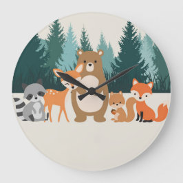 Wanduhr für Waldtiere