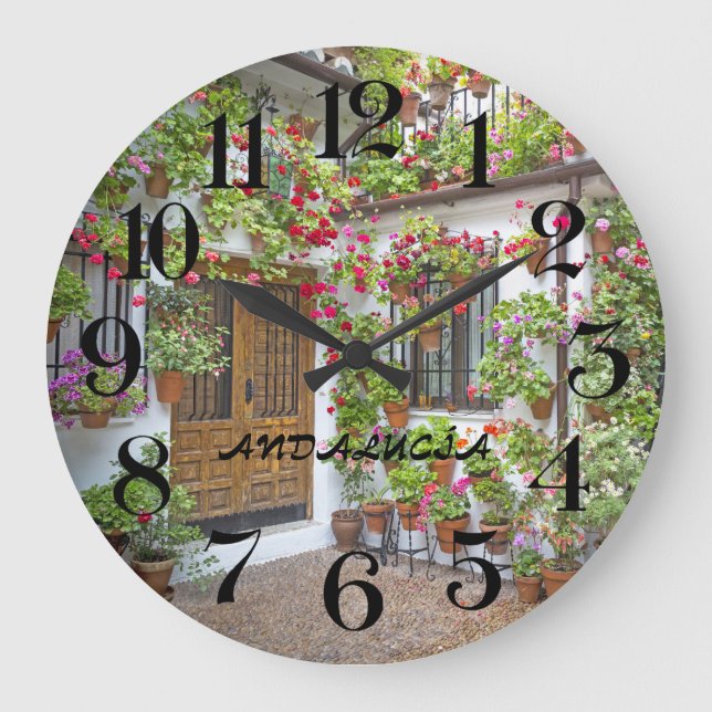 wanduhr Hof von Córdoba in Spanien (Vorderseite)