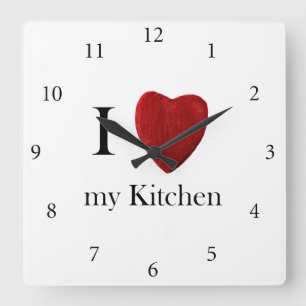 Wanduhr I Love my Kitchen