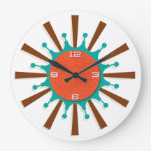 Wanduhr im Mid-Century Modern-Stil - Grafische Spe
