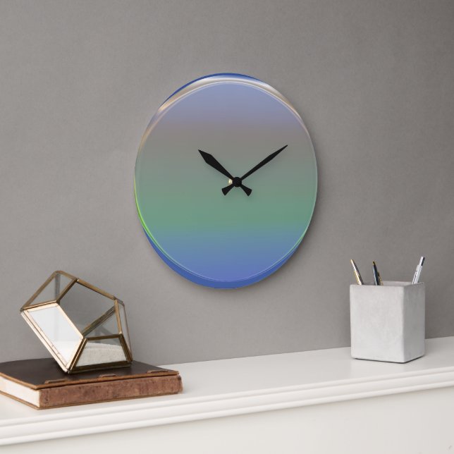 Wanduhr mehrfarbig. (Büro)