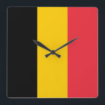 Wanduhr mit Flagge von Belgien<br><div class="desc">Fantastische patriotische Wanduhr mit Flagge von Belgien. Dieses Produkt sein kundengerechtes.</div>