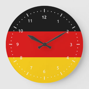 Wanduhr mit Flagge von Deutschland