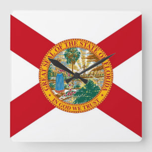 Wanduhr mit Flagge von Florida, USA
