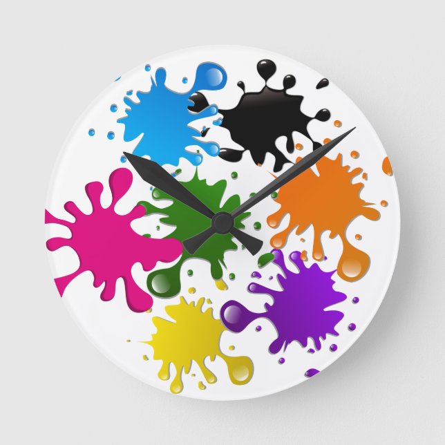 wanduhr mit Flecken der Malerei (Vorderseite)