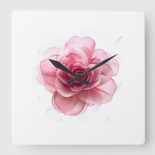 Wanduhr Rosene Blüten – Florale Eleganz für Sie