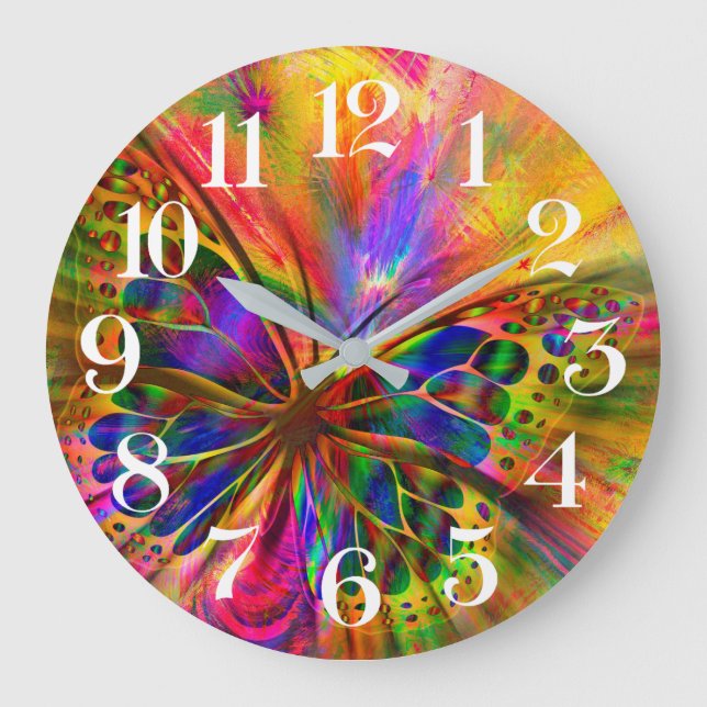 wanduhr Schmetterling zu dem Ölgemälde (Vorderseite)