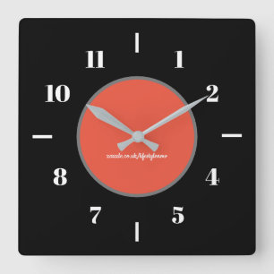 Wanduhr - Schwarzer Hintergrund O/R Kreis Modern