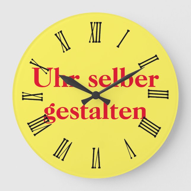 Wanduhr selber gestalten (Vorderseite)