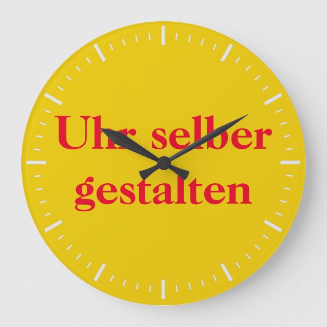 Wanduhr selber gestalten (Vorderseite)