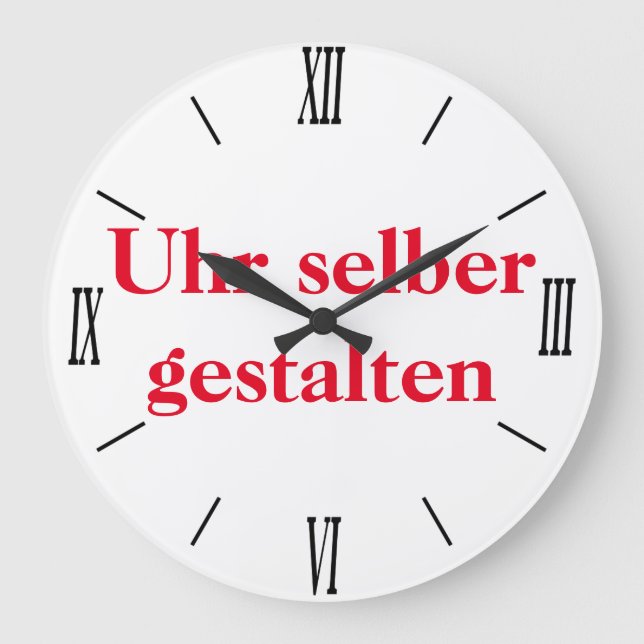Wanduhr selber gestalten (Vorderseite)