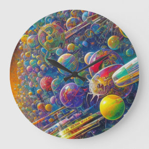 Wanduhr Space Race