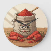 Wanduhr Ungarische Kalocsai Paprika Gewürz Kunst 