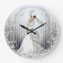 Wanduhr Victorian Rose