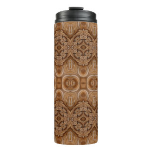Wandverkleidung aus geschnitztem Holz, antike, ant Thermosbecher