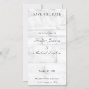 Wandziegel Hochzeit Professionell Minimalistisch E Save The Date