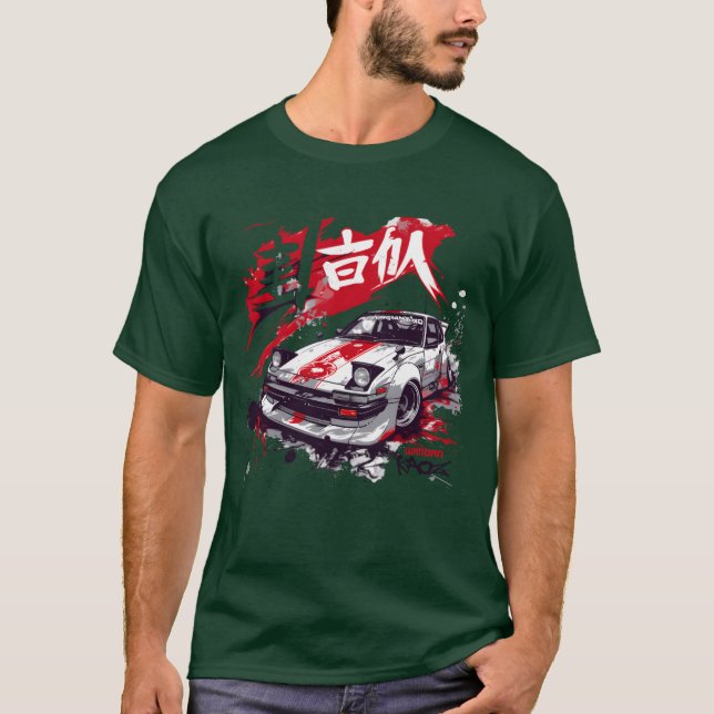 Wangan JDM Japanese Sports Caruning girl funny fri T-Shirt (Vorderseite)