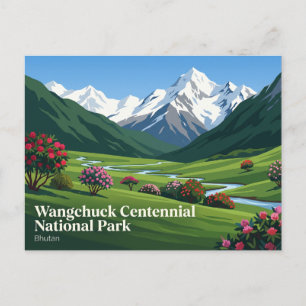 Wangchuck-Jahrhundert-Nationalpark Bhutan Postkarte