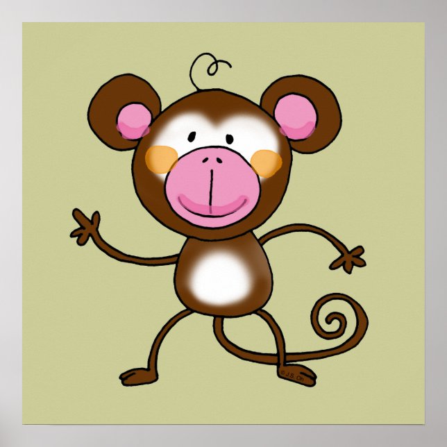 Wangenaffe Poster (Vorne)