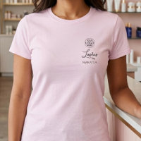 Wangenrotes Schrift-Logo Wimpern Personal