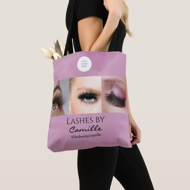 Wangenrotes Schriftlogo Foto-Wimpernstudio  (Von Nahem)