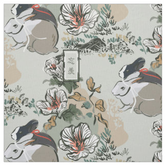 Wangxian Bunny Pattern Stoff
