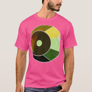 Waning Crescent Moon grün und gelb T-Shirt