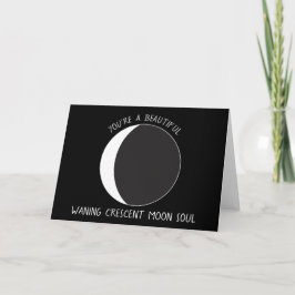 Waning Crescent MOON Phase Grußkarte Karte