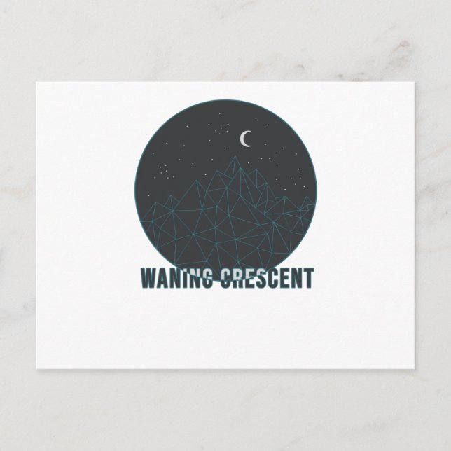 Waning Crescent Postkarte (Vorderseite)