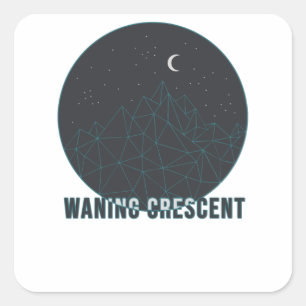 Waning Crescent Quadratischer Aufkleber