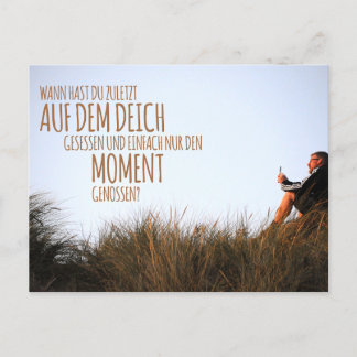 Wann hast du zuletzt auf dem Deich gesessen…? Postkarte
