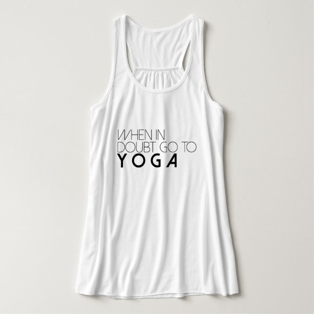 Wann im Zweifel zum Yoga gehen | Aktiver Tank Top (Design Vorderseite)