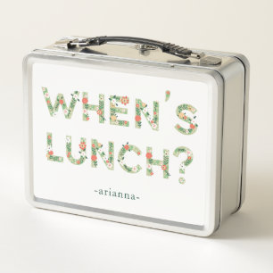 Wann ist das Mittagessen?   modisches Metall Lunch Box