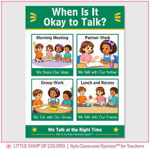 Wann ist es okay, im Klassenzimmer zu sprechen Ank Poster