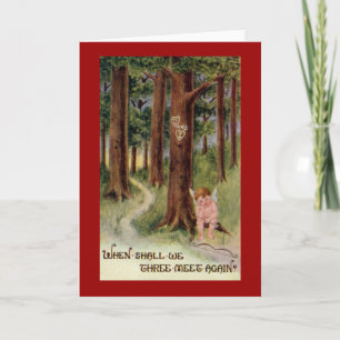 Wann treffen wir auf Vintage Valentinkarte Feiertagskarte