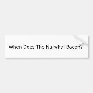 Wann tut der Narwhal Speck? Autoaufkleber