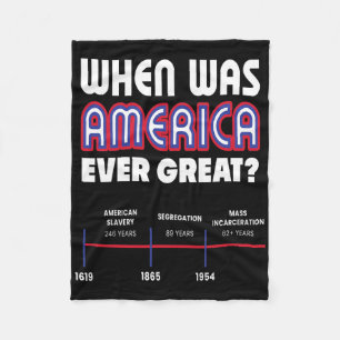 Wann war Amerika groß Soziale Gerechtigkeit Anti T Fleecedecke