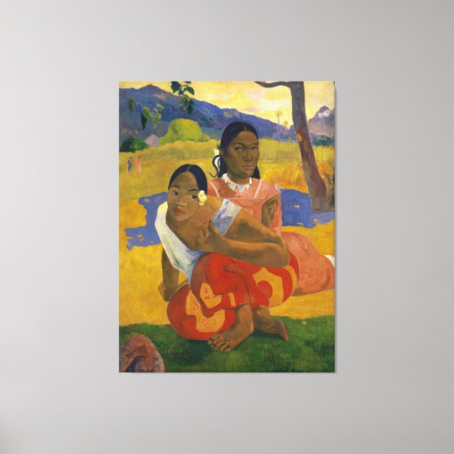 Wann wirst du heiraten? von Paul Gauguin (1892) Leinwanddruck (Vorderseite)
