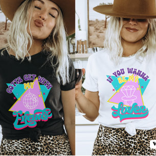 Wanna Be My Lover Funny Retro 90er Bachelorette T-Shirt