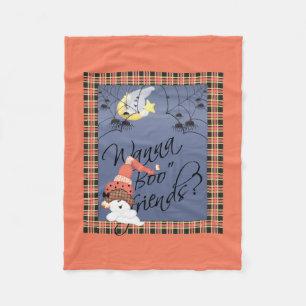 Wanna Boo Friends Halloween Fleecedecke