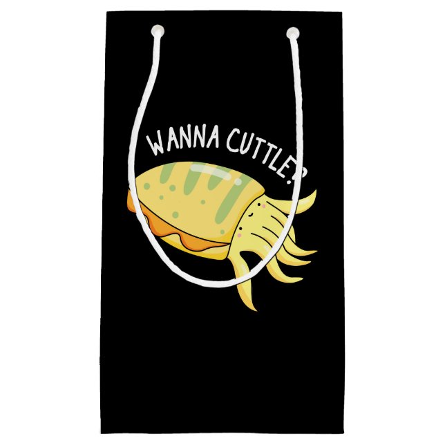 Wanna Cuttle Funny Cuttlefish Puppe Dark BG Kleine Geschenktüte (Vorderseite)