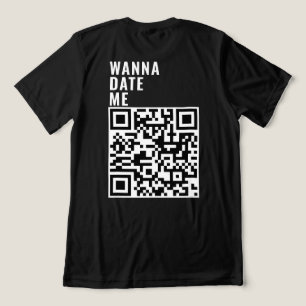 Wanna Date me Custom QR Code Scan Ich habe sein Ge Tri-Blend Shirt