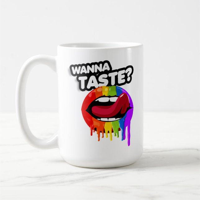 WANNA GESTASTET DEN RAINBOW KAFFEETASSE (Links)